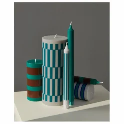 Hay Bougie Column à Carreaux | Vert Best