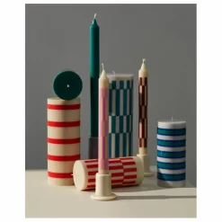 Hay Bougie Column à Carreaux | Vert Best