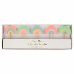 Enfant Meri Meri Bougies Arc-en-ciel - Set de 5