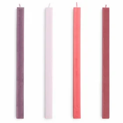 Clearance Hay Bougies carrées - Set de 4 | Rouge