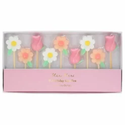 Enfant Meri Meri Bougies d'anniversaires Fleurs - Set de 9