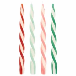 Homme Meri Meri Bougies, Senteurs|Bougies, Senteurs|Bougies torsadées assorties - Lot de 4