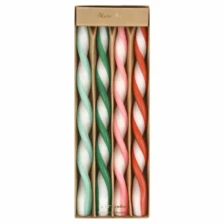 Homme Meri Meri Bougies, Senteurs|Bougies, Senteurs|Bougies torsadées assorties - Lot de 4