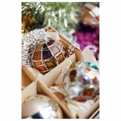 HKliving Boule de Noël ronde en verre Multicolore Sale