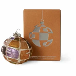 HKliving Boule de Noël ronde en verre Multicolore Sale