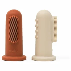 Mushie Brosses à dents bébé - Set de 2 | Terracotta Clearance