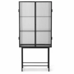 Ferm Living Buffet Haze, en verre strié et métal |