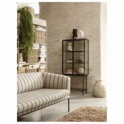 Ferm Living Buffet Haze, en verre strié et métal |