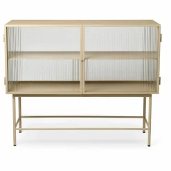 Ferm Living Buffet Haze, en verre strié et métal |