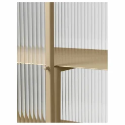 Ferm Living Buffet Haze, en verre strié et métal |