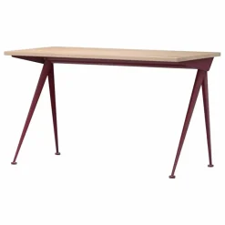Vitra Tables, Bureaux|Bureau Compas Direction - piètement Rouge Japonais - Jean Prouvé |