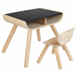 Enfant Plan Toys Bureaux, Tables Enfant|Bureau pour enfant - Plateau noir en planwood