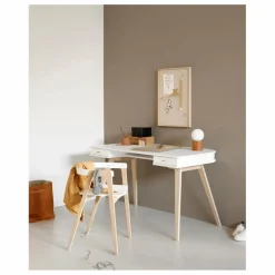 Oliver Furniture Bureau Wood, 72 cm et chaise Wood | Blanc Hot