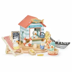 Tender Leaf Toys Cabane de plage de Sandy en bois