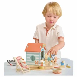 Tender Leaf Toys Cabane de plage de Sandy en bois