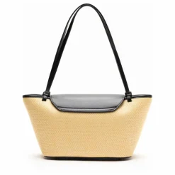 Elleme Cabas Courrier Raphia et Cuir | Naturel Sale