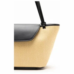 Elleme Cabas Courrier Raphia et Cuir | Naturel Sale