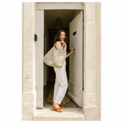 Hot Adorna Cabas en lin | Vert kaki