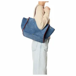 Jérôme Dreyfuss Cabas Léon M Croûte Velours | Bleu jean