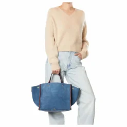 Jérôme Dreyfuss Cabas Léon M Croûte Velours | Bleu jean