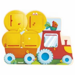 Sale Janod Cache-cache tracteur Jaune