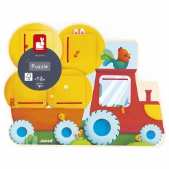 Sale Janod Cache-cache tracteur Jaune