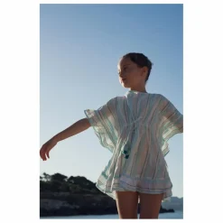 Enfant Lison Paris Robes, Combinaisons|Robes, Combinaisons|Caftan Bahia Rayé Métallisé |