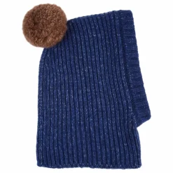 New Emile et Ida Cagoule Pompon Laine Mérinos | Bleu