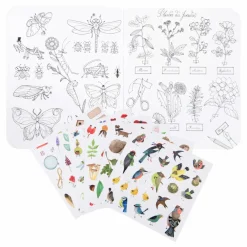 Hot Moulin Roty Cahier stickers Le botaniste Multicolore