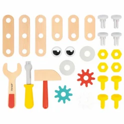 Janod Caisse à outils Robot Brico'Kids Multicolore Discount