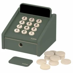 Online Flexa Caisse enregistreuse en bois - Set de 12 pièces | Gris foncé
