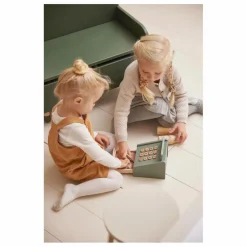 Online Flexa Caisse enregistreuse en bois - Set de 12 pièces | Gris foncé