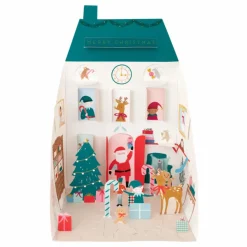Meri Meri Calendrier de l'avent en papier La maison du Père Noël Multicolore Sale