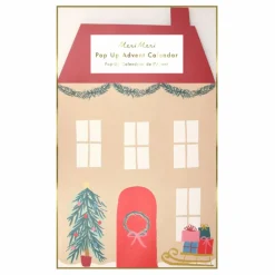 Meri Meri Calendrier de l'avent en papier La maison du Père Noël Multicolore Sale