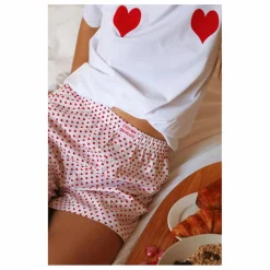 C'est moi qui pilote Caleçon Cœurs | Blanc Sale