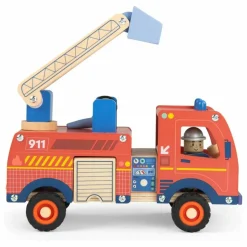 Moulin Roty Camion de pompier avec ses accessoires | Rouge