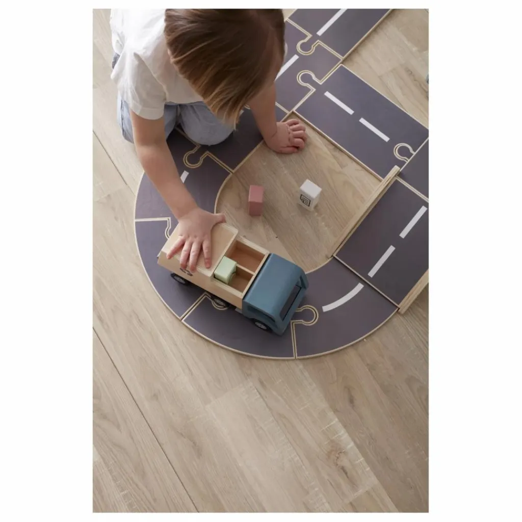 Hot Kid's Concept Camion poubelle en bois Multicolore