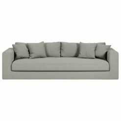 New Panac Edition Canapé 4 places Bellechasse light en coton et lin - 260 cm | Gris
