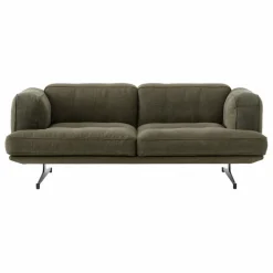 & Tradition Canapé 2 places Inland AV22, piétement noir | Vert kaki Hot