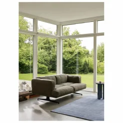 & Tradition Canapé 2 places Inland AV22, piétement noir | Vert kaki Hot