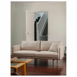 Panac Edition Canapé 3 places Isly en velours gratté - 205 cm | Vert kaki Discount