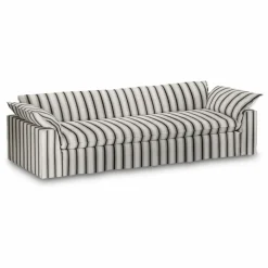 HKliving Canapé à rayures 4 places Nomad | Craie Best