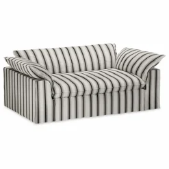 HKliving Canapé à rayures 2 places Nomad | Craie New