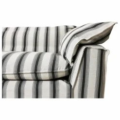 HKliving Canapé à rayures 2 places Nomad | Craie New