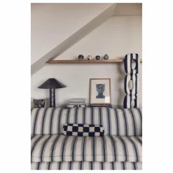 HKliving Canapé à rayures 2 places Nomad | Craie New