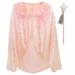 Discount Meri Meri Cape à sequins et sa baquette magique | Rose