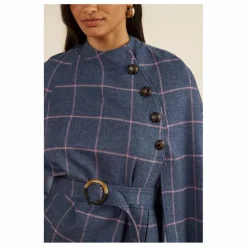 Maria de la Orden Cape Clery Carreaux Laine | Violet Best