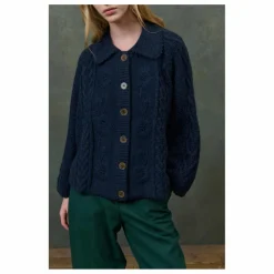 Louise Misha Cape Khellane Maille - Collection Femme | Bleu marine New