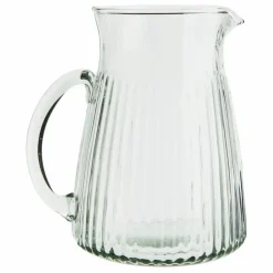Outlet Madam Stoltz Carafe en verre strié Transparent