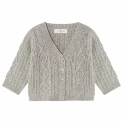 Discount Bompard Cardigan à Torsades Cachemire | Gris